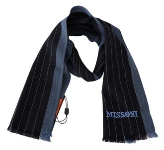 Missoni Striped Wool Scarf - Black