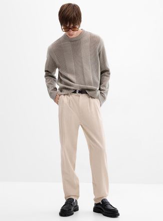 Kuwalla Mens Linen pleated pant Straight fit