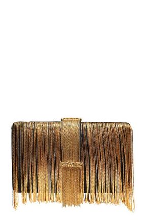 Simitri Chunky Clutch in Black, Gold at Nordstrom