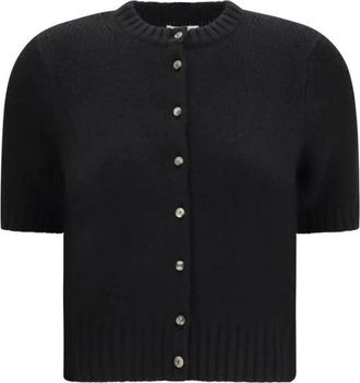 Khaite Cashmere Knitwear, female, Black, Size: S Luxurious Cashmere Button-Up Cardigan