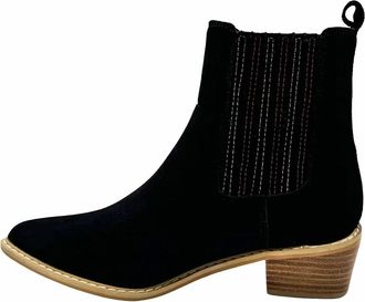 Naughty Monkey Womens Leonor Suede Boot In Black