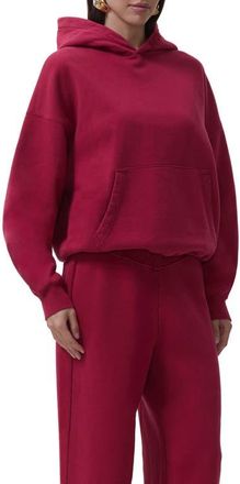 AFRM Blake Cotton Hoodie in Rio Red at Nordstrom, Size X-Small