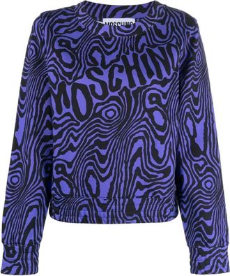 Moschino Hoodies - Dames - Sweatshirts - Blauw - XS - Katoen - Hoodies & sweatvesten