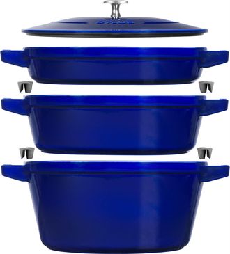 Staub Cast Iron 4-pc Stackable Set