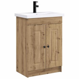 vidaXL Juego De Muebles De Ba&ntilde;o Roble Artisan 78,5 X 37,5 X 81 Cm Vidaxl