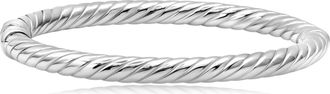 MAX + STONE Sterling Silver Braided Bangle Bracelet 7 inch