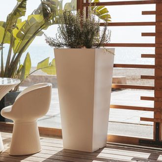 OEM Melisa 50 Macetero Cuadrado Y Alto De Interior Y Exterior Para Plantas Y Flores Muy Resistente Al Paso Del Tiempo. Hecho De Polietileno En Espa&ntilde;a - Bl