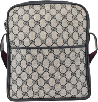 Gucci Pre-owned Vintage Cross Body Bag - unisex - Vintage Schoudertas - Beige - ONE Size - Leer - Vintage