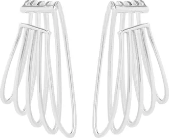 Federica Tosi Womens Earrings Five-Ring Metallic Metal