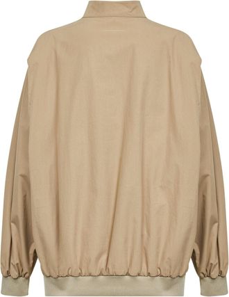 Maison Margiela Womens Bomber Jacket Beige Cotton