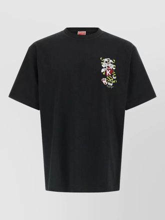 Kenzo cotton oversized embroidered t-shirt
