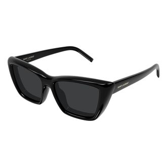 Saint Laurent SL 276 Mica Plump - Dames - Accessoires - Zwart - Maat: 55 MM Nylon