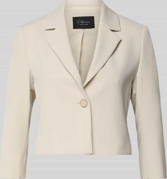 s.Oliver Black Label Regular Fit Kurzblazer mit Reverskragen in Beige, Gr&ouml;&szlig;e 34