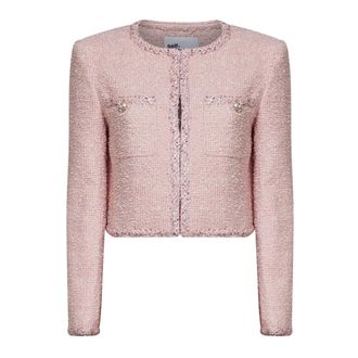 Self Portrait Giacca in boucl&eacute; con finiture intrecciate - - Jackets - Donna - Rosa - 2XS