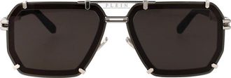 Philipp Plein Legacy Zonnebril - Heren - Zonnebrillen - Grijs - 64 MM - Accessoires