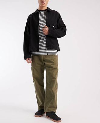 Polo Ralph Lauren Jeans vestibilit&agrave; comoda stile salopette in tela color verde medio