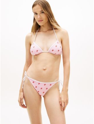 Tommy Hilfiger Womens Allover Script Monogram Bikini Bottom - White - XL