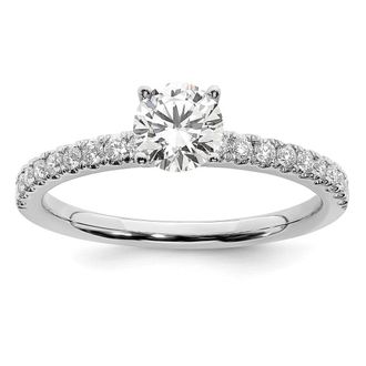 Diamond2Deal 14k Gold Lab Grown Diamond Engagement Ring 1/2Ct Clarity- VS Color- G-H