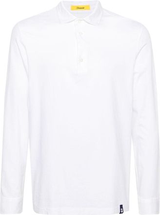 Drumohr long-sleeve jersey polo shirt - men - Cotton - M - White
