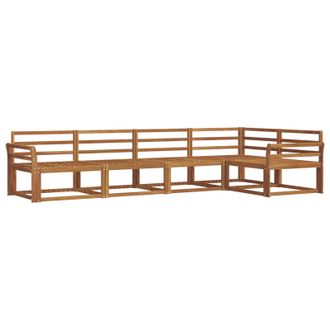 vidaXL Conjunto De Sof&aacute;s De Exterior 5 Pcs Natural Vidaxl