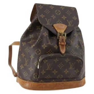 Louis Vuitton Pre-owned Backpacks, female, Brown, Size: ONE SIZE Pre-owned Canvas Backpack
