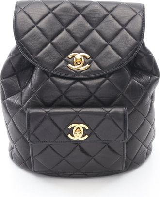 Chanel Black Leather Backpack (Pre-Owned)