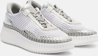 Chlo&eacute; Chlo&eacute; Nama metallic-effect platform sneakers