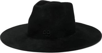 Ruslan Baginskiy Fedora hoed verfraaid met imitatieparels - Zwart