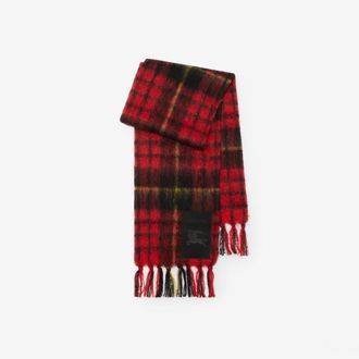 Burberry Check Mohair Wool Scarf