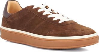 Dune London Mens Tony - Suede Lace-Up Trainers - Brown - Size UK 10