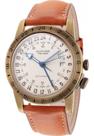 Glycine GL0304 Mens Airman Vintage The Chief Watch - Brown - One Size