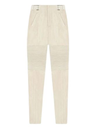 Mani&egrave;re De Voir ribbed knee panel leggings - Neutrals