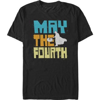 Star Wars Mens Star Wars The Mandalorian Distressed Splatter May The Fourth Graphic T-Shirt in Black at Nordstrom, Size Xxx-Large