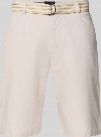 Christian Berg Bermudas mit franz&ouml;sischen Eingrifftaschen und G&uuml;rtel in Sand, Gr&ouml;&szlig;e 46