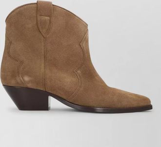 Isabel Marant dewina suede calfskin western ankle boots