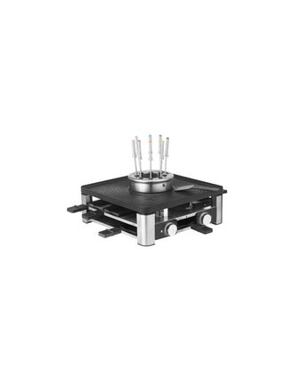 WMF Wmf - Lumero - Grill Gourmet 3 En 1, 3 Funciones Raclette, Fondue, Grill Iluminaci&oacute;n Led, Gourmet, Hasta 8 Personas, Hasta 1 L, Acero Inoxidable, Anti