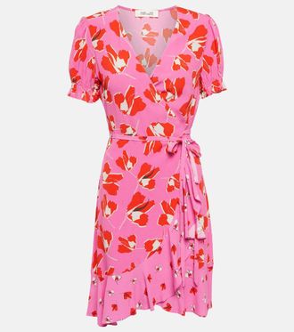 Diane Von Fürstenberg Emilia printed wrap minidress