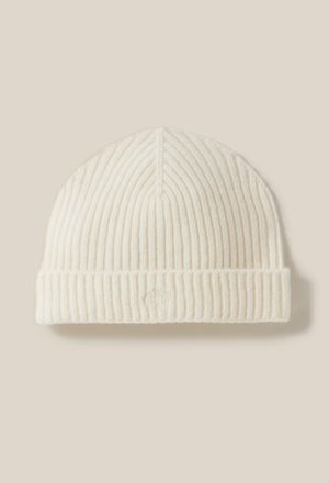 Claudie Pierlot Bonnet côtelé cachemire broderie CP