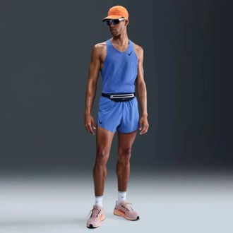 Nike AeroSwift Shorts Mens Blue Dri-FIT Elastic Waist Brief-Lined DSGL1075