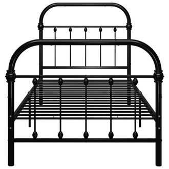Berkfield Home Elegant Bed Frame Black Metal 90x200 cm