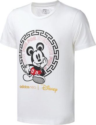 adidas neo x Disney Crossover Mickey Mouse Printing Sports Round Neck Short Sleeve White GE7775
