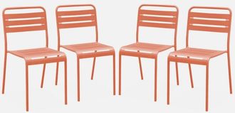 Sweeek Silla De Jard&iacute;n De Acero, Set De 4