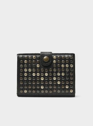 Kj&oslash;re Project Mens Studded leather mini wallet