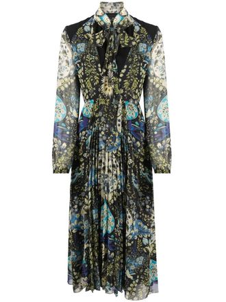 Etro Midi-jurk met bloemenprint - Zwart
