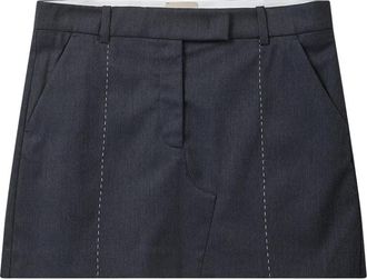 The Garment Chique Stitch Mini Rok - Dames - Korte rokken - Blauw - XS - Polyester - Rokken