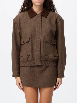 Eleh Wool Blend Bomber Shirt Jacket with Dropped Shoulders