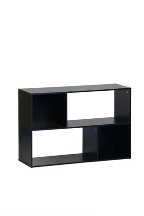 Regalos Miguel Estanter&iacute;as - Estanter&iacute;a Vigo Rectangular 4 Compartimentos - Negro