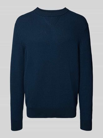 Boss Orange by Hugo Boss BOSS Orange Regular Fit Strickpullover aus Baumwoll-Mix Modell APOKKO in Marine, Gr&ouml;&szlig;e XXL