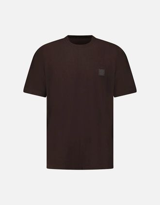 Stone Island Mens Stone Island Ghost Slim Fit T-Shirt in Cotton Jersey in Dark Brown - Size: 36