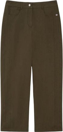 Pennyblack Cropped Broeken - Dames - Vrijetijds broeken - Groen - L - Katoen - Broeken